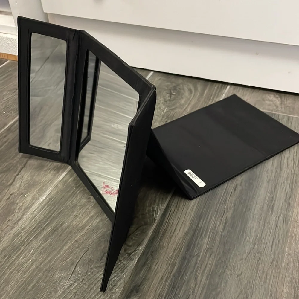 Victoria's Secret Black Tri-Fold Vanity Mirror